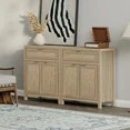 Surmoby Sideboard Buffet Cabinet Set of 2,Boho Storage Cabinets with Rattan Doors and Drawer,Farm... | Walmart (US)
