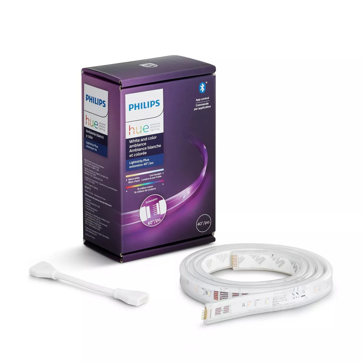 Philips Hue White and Color Ambiance Bluetooth-enabled Lightstrip Extension | Target