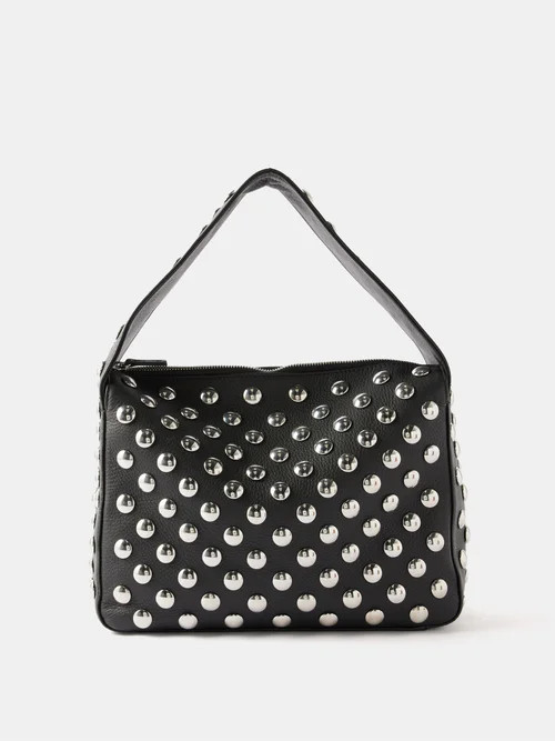 Khaite - Elena Studded Leather Shoulder Bag - Womens - Black | Matches (US)
