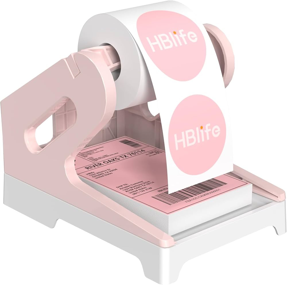 HBlife Label Holder for Rolls and Fan-Fold Labels Thermal Label Holder Shipping Label Stand Deskt... | Amazon (US)
