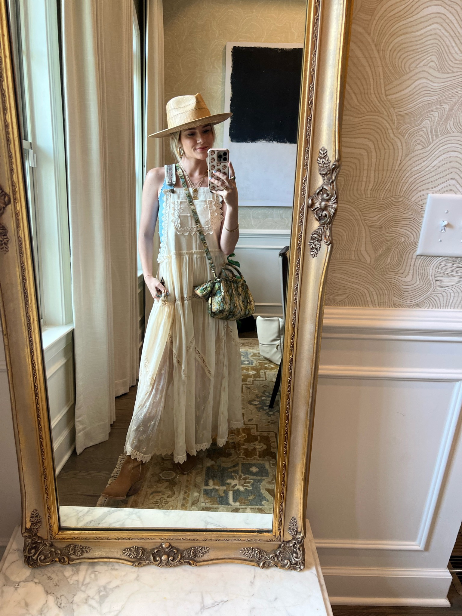 A timeless touch of texture, this sweet skirtall is featured in a classic bib-and-brace silhouette and tiered skirt design with lace & embroidered piecing throughout for a retro-inspired touch.

#LTKstyletip #LTKSeasonal #LTKbump