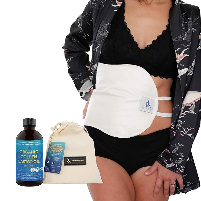 QUEEN OF THE THRONES Castor Oil Pack for Liver Kit - Less-mess, Reusable, Confort Sleep Fit - Des... | Amazon (US)