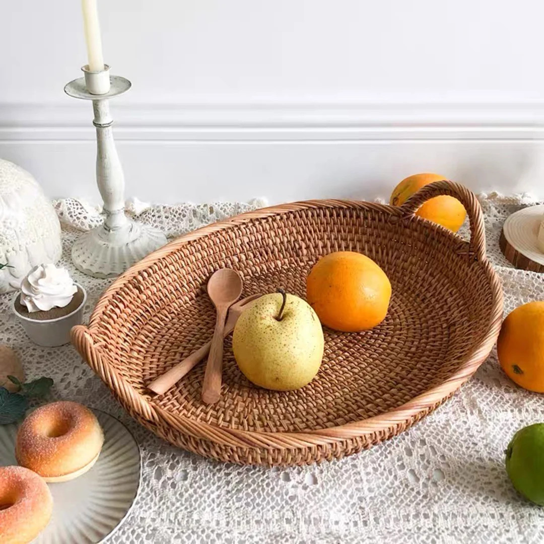 Fruit Harvest Storage Baskets Large Amish Hand Woven Rattan - Etsy | Etsy (US)