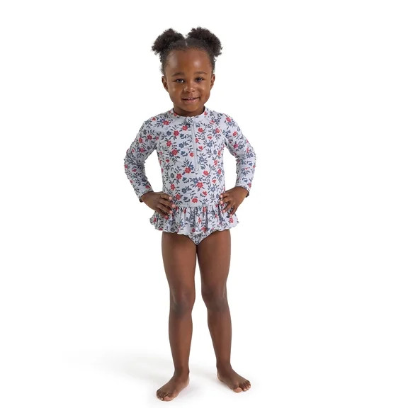 Modern Moments by Gerber Baby and Toddler Girl Keyhole Rashguard Set, 2-Piece, Sizes 0/3M-5T | Walmart (US)