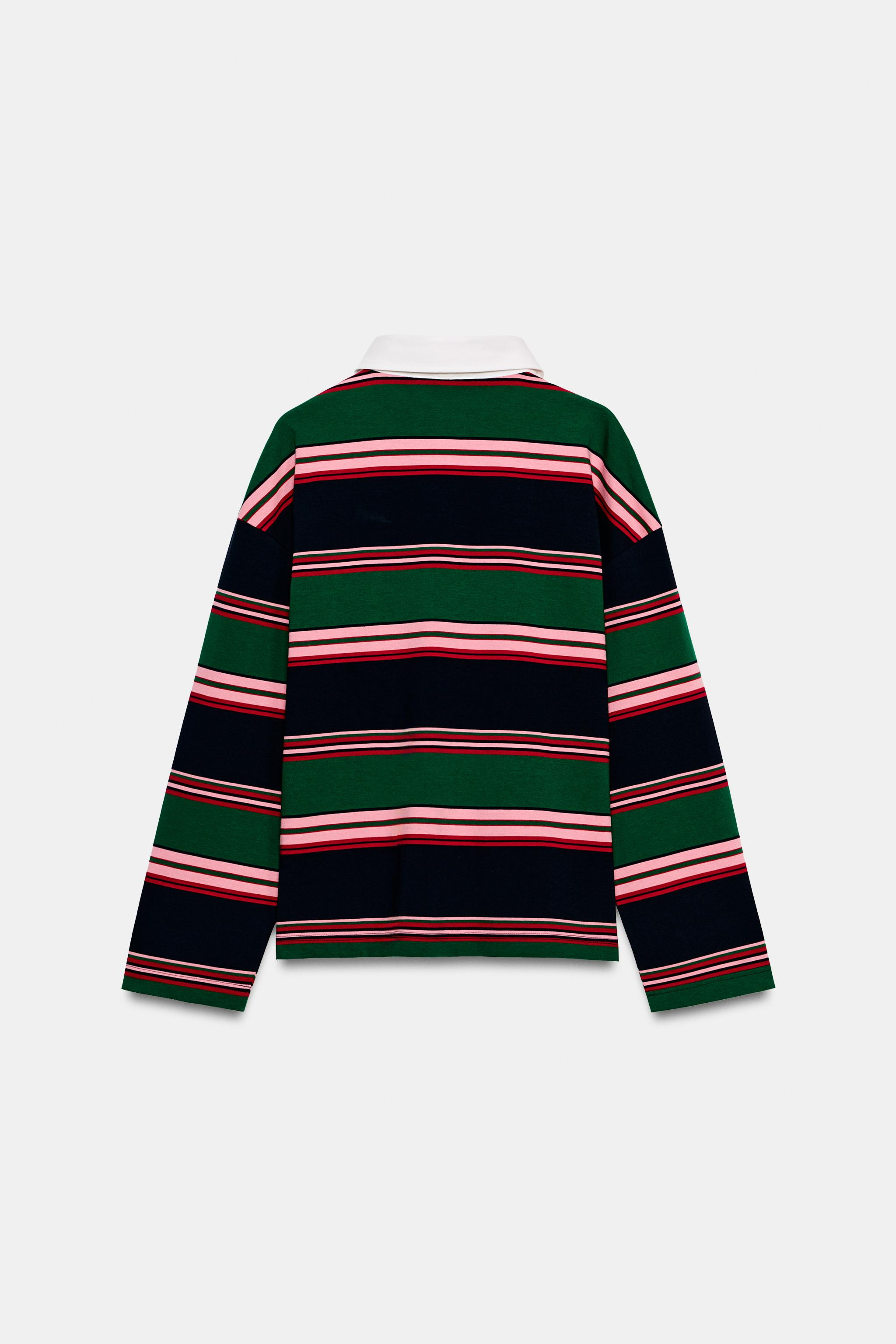 STRIPED CONTRAST POLO SHIRT | Zara US