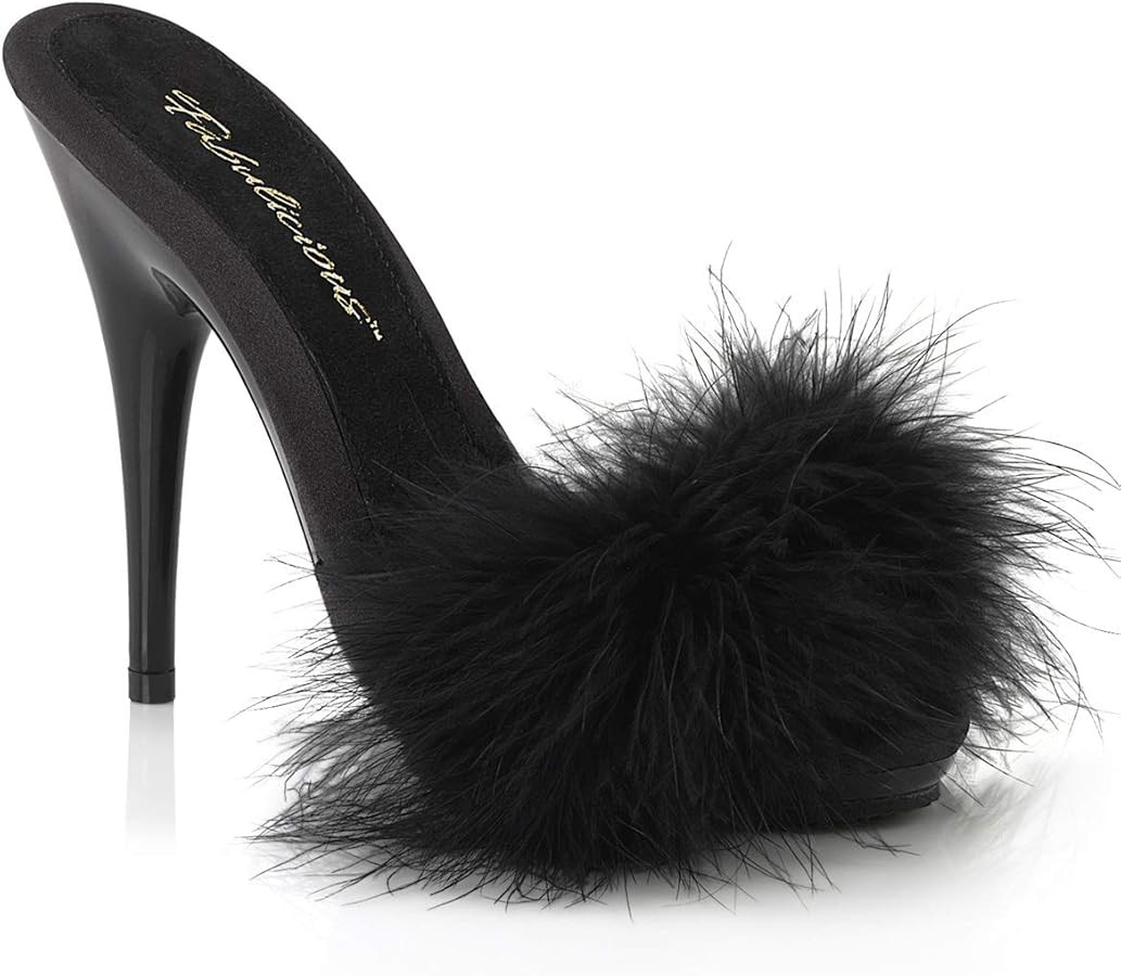 Fabulicious Women's Poise-501F Marabou Slipper | Amazon (US)