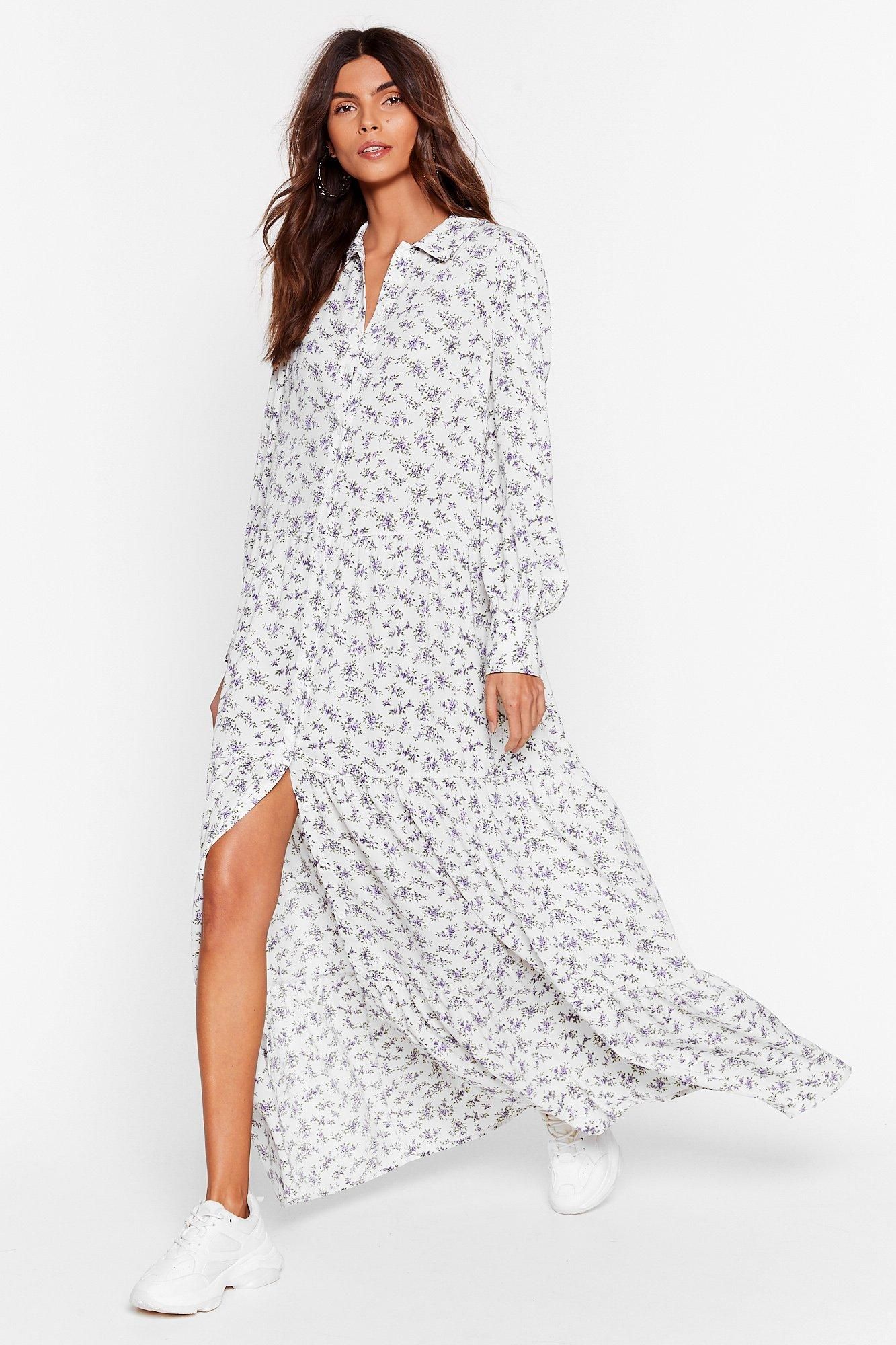Womens Getting to Grow You Floral Maxi Dress - Cream | NastyGal (US & CA)