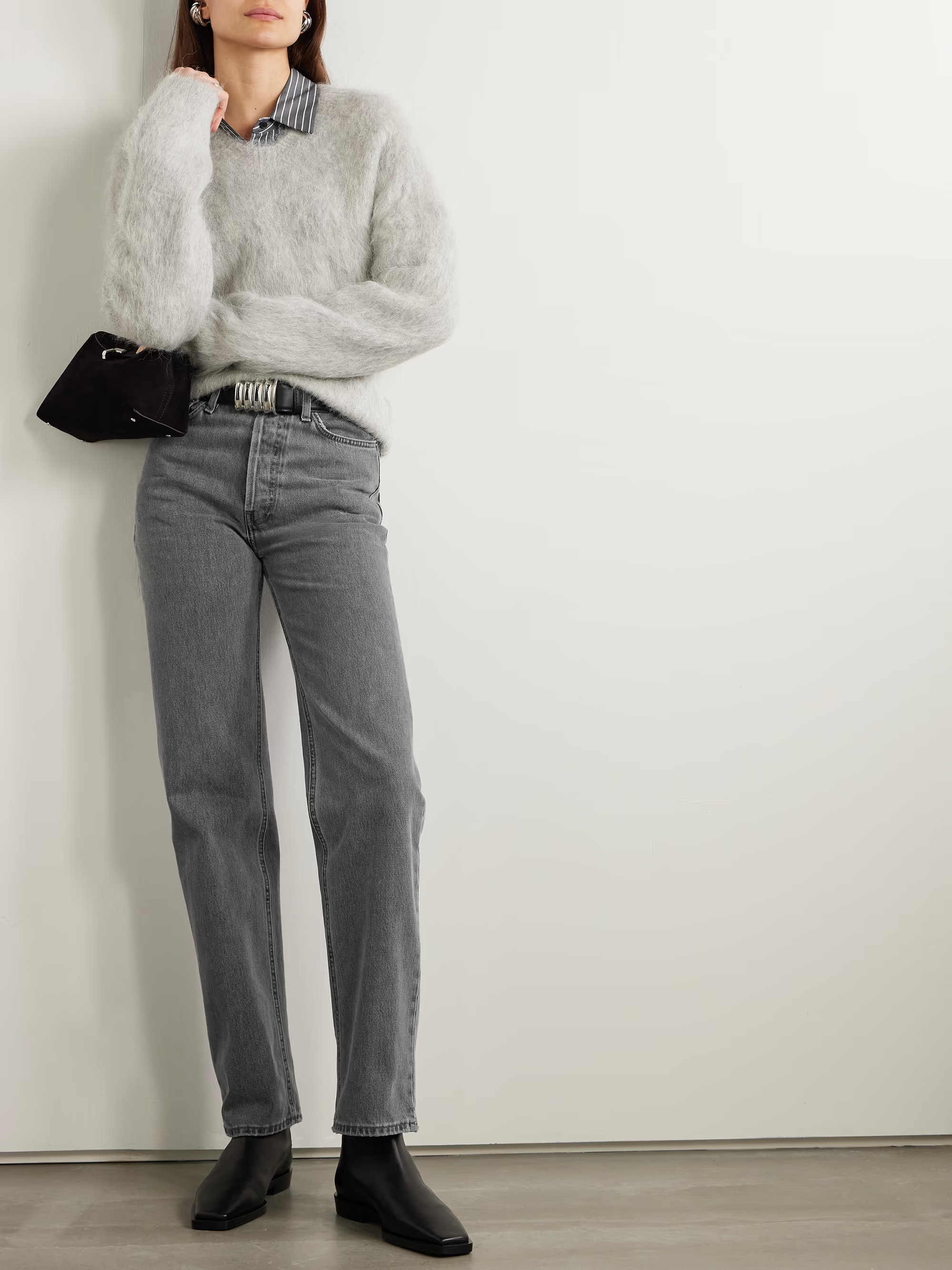 High-rise straight-leg organic jeans | NET-A-PORTER (UK & EU)