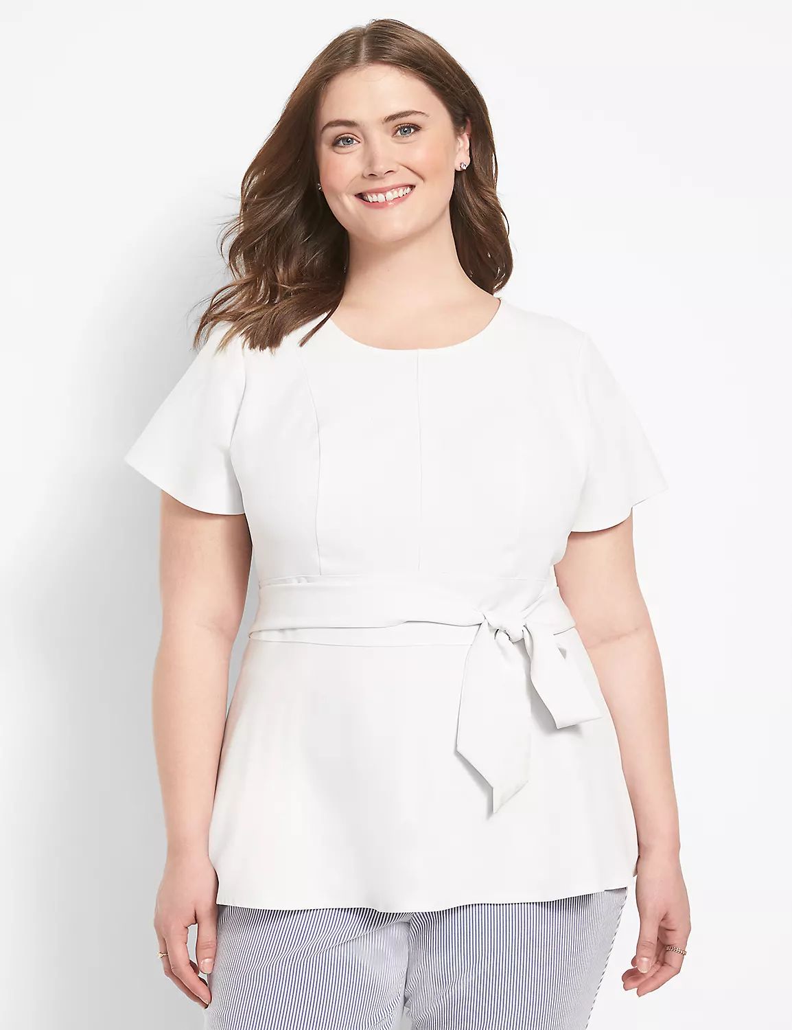 Fitted Round-Neck Lena Top | LaneBryant | Lane Bryant (US)
