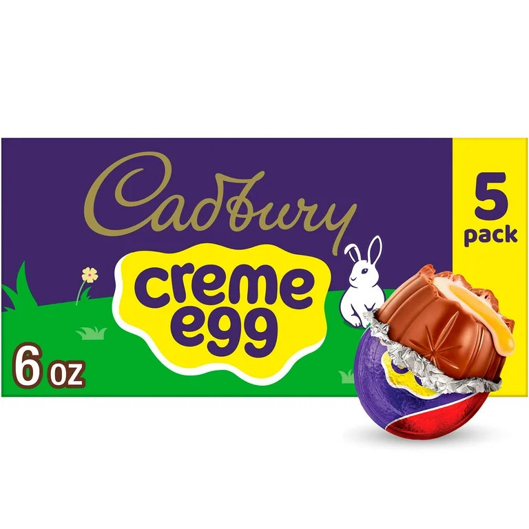 Cadbury Creme Egg Milk Chocolate and Fondant Easter Candy, Eggs 1.2 oz, 5 Count | Walmart (US)