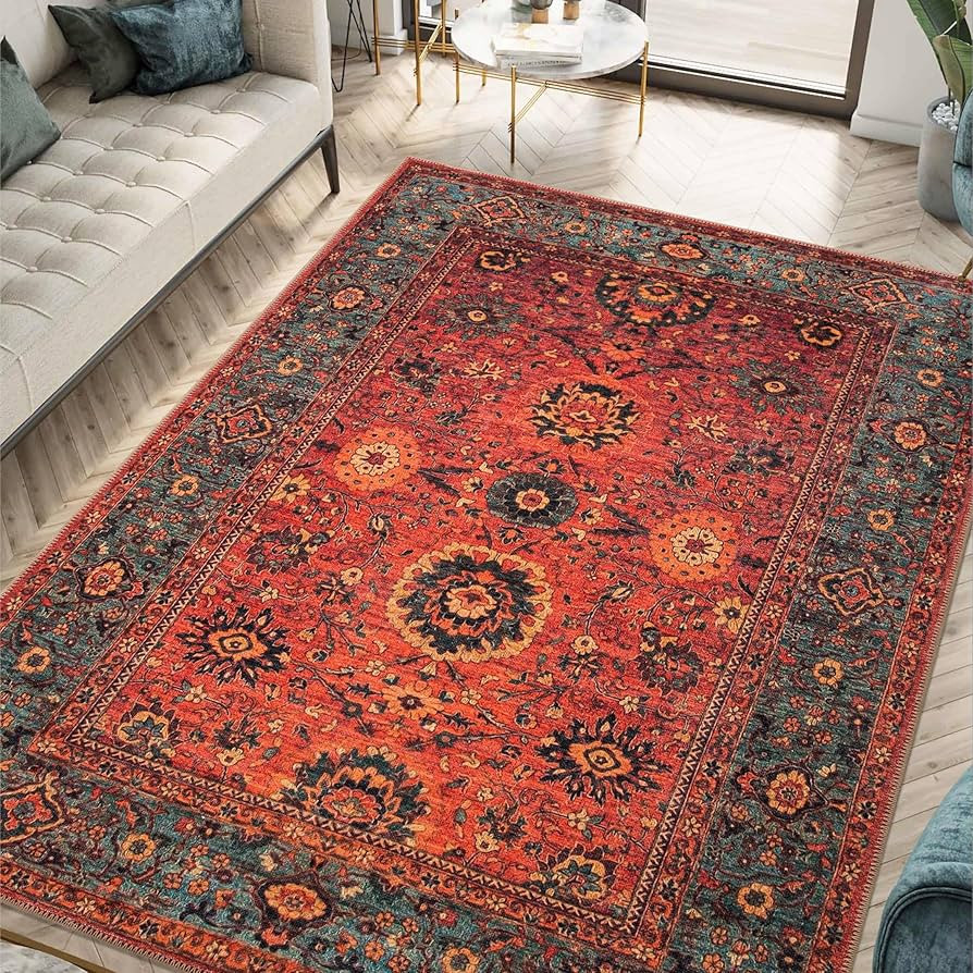 Keen Home Design 5x7 Rug - Machine Washable Area Rug with Non-Slip Backing, Ideal for Living Room... | Amazon (US)