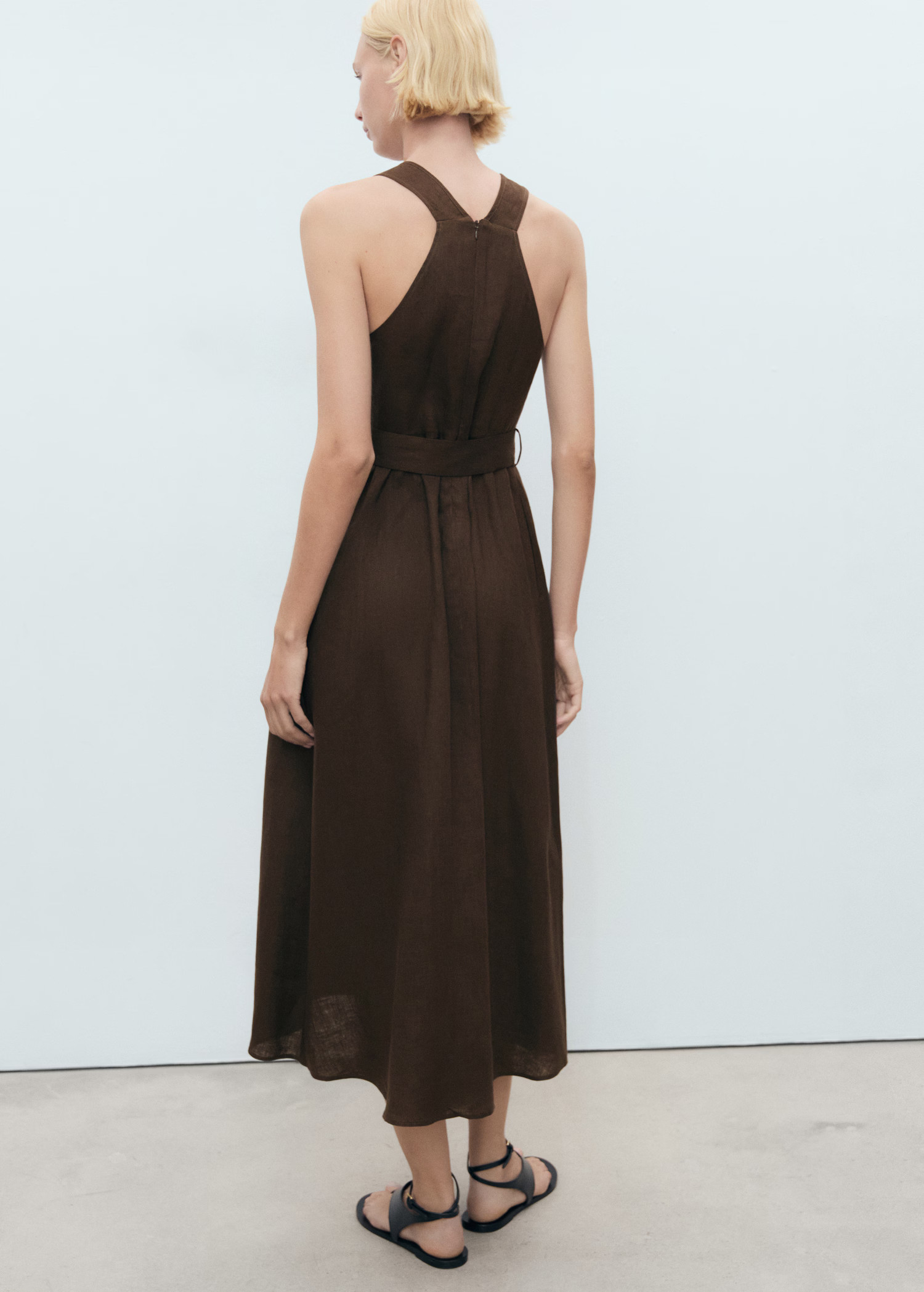 Belt linen dress - Women | MANGO USA | Mango (US/MX/AU)