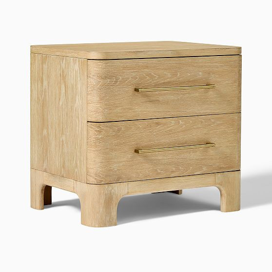 Leonora Night Stand, Cerused Light Oak | West Elm (US)