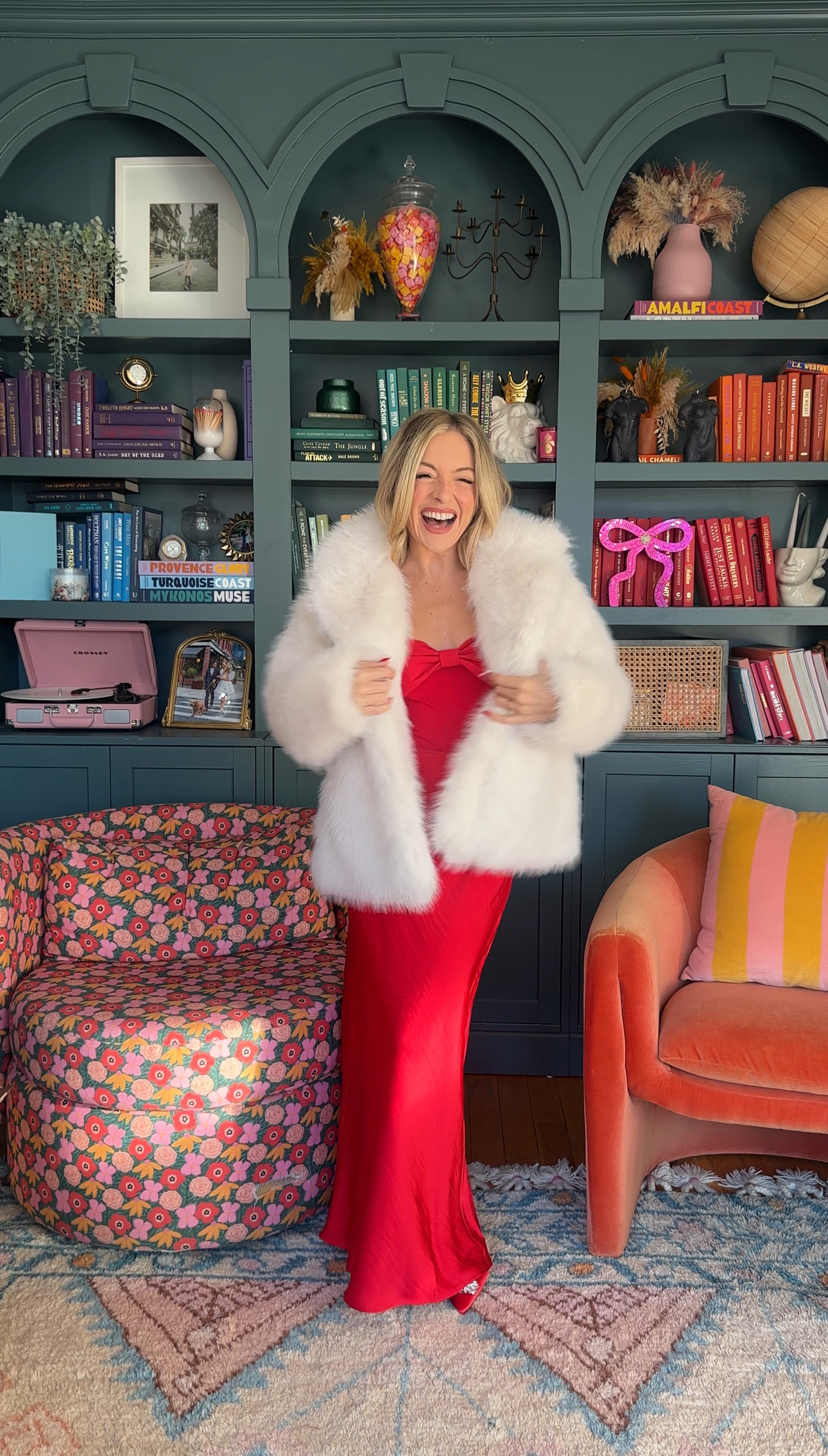 Styling the viral red bow bodysuit 5 ways ❤️ look 1 ✨ $20 bodysuit wearing size xs runs large size down if between sizes & red slip skirt $28 wearing size xs & faux fur jacket $64 wearing size xs

#LTKSeasonal #LTKStyleTip #LTKHoliday
