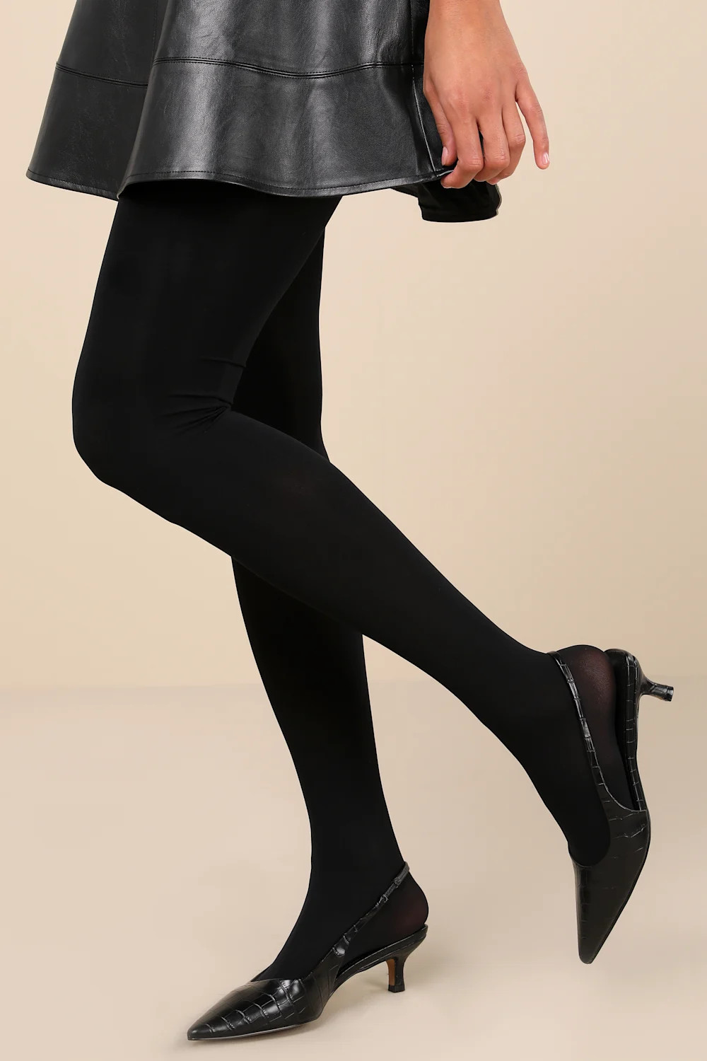 360 Contour™ 80 Denier Black Opaque Tights | Lulus