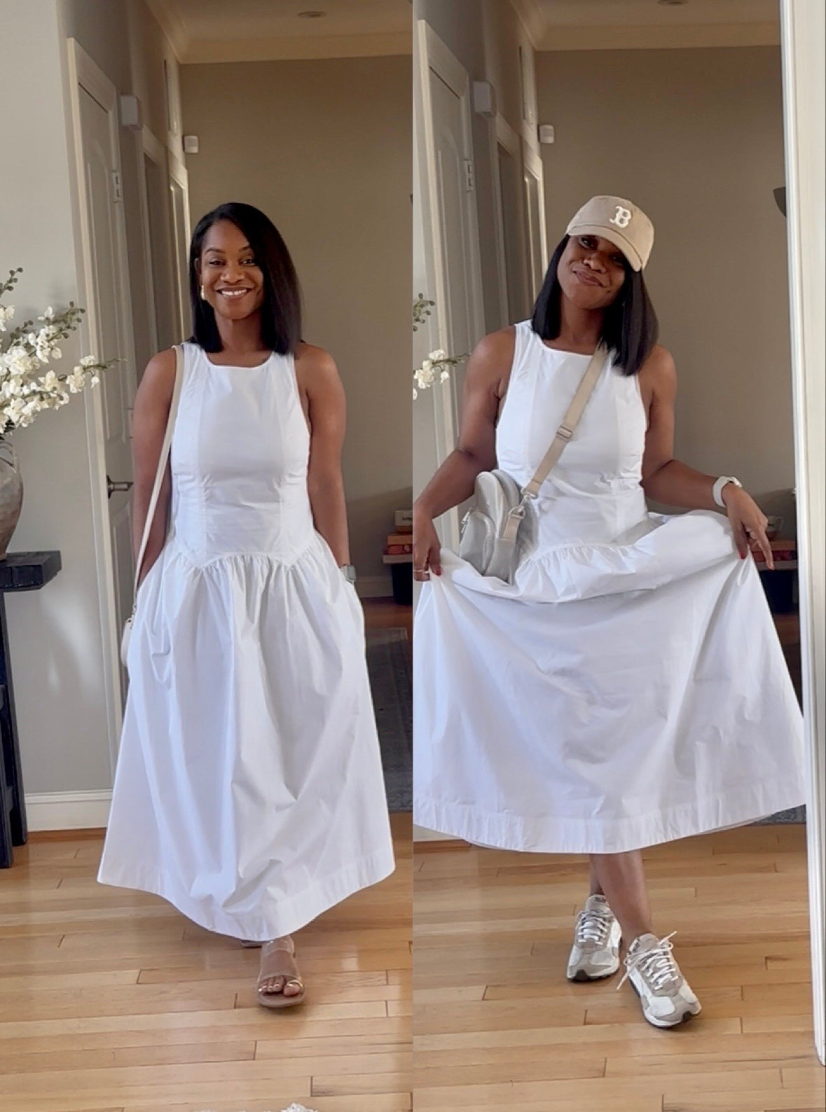 This Walmart dress did not disappoint! So universal. A quick outfit pick that can take you from brunch to the baseball game. Double lined, elongates the waist. Fit and flare feel to it. Easy for moms on the go or the office.

#LTKgrwm #LTKmomlife #LTKMidsize