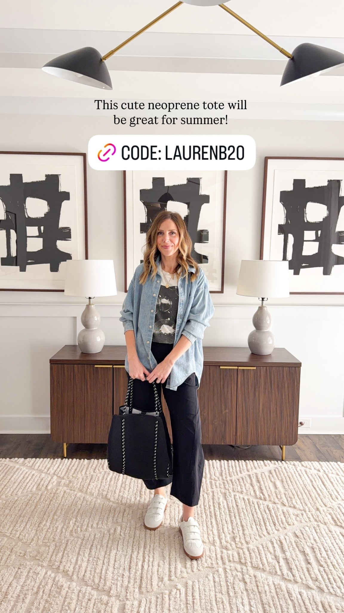 This cute neoprene tote will be great for summer!