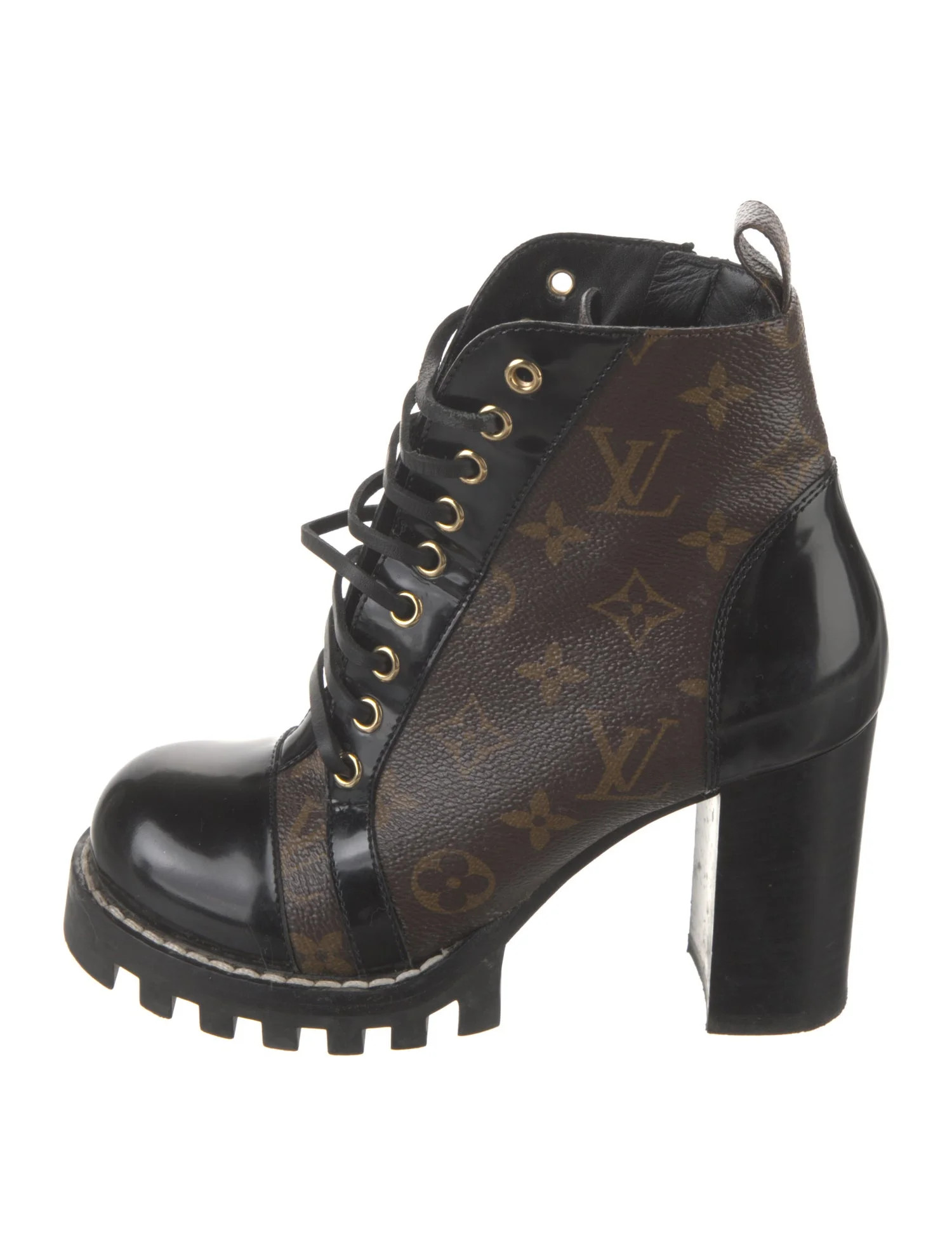 LV Monogram Lace-Up Boots | The RealReal
