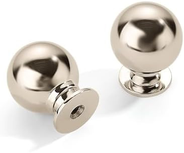 10 Pack 1.1 Inch Vintage Ball Polished Nickel Cabinet Knobs Kitchen Cabinet Hardware Drawer Knobs... | Amazon (US)