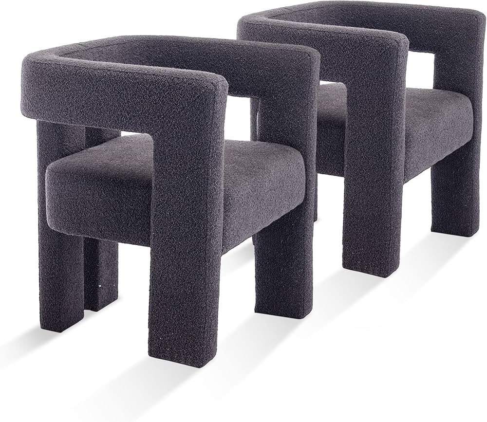 SZLIZCCC Living Room Chairs Set of 2, Modern Dining Chair, Fabric Armchair, Upholstered Barrel Ch... | Amazon (US)