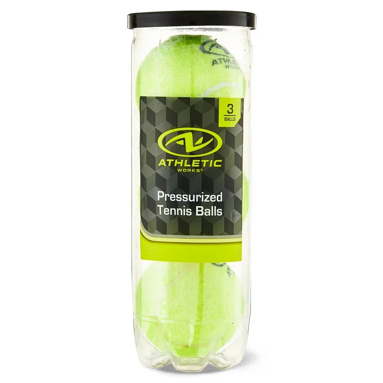 Athletic Works Pressurized Tennis Balls, 3-pack, All Court Use | Walmart (US)