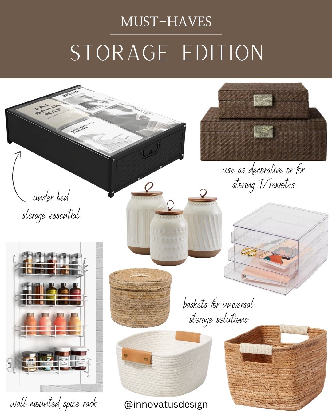 These must-have storage solutions are just the start of our home organization tips that we provide our clients. Use these home storage essentials to kickstart a more organized home!
Storage ideas, home storage solutions

#LTKhome #LTKfamily #LTKsale