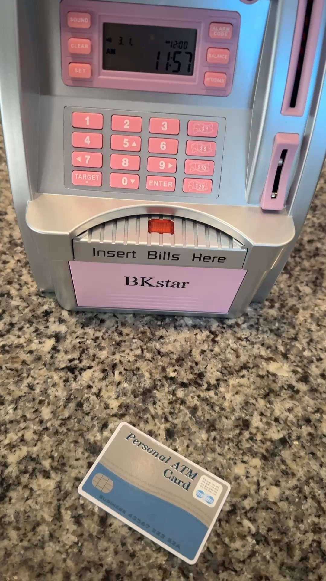 We upped Harper’s piggy bank game by getting her this kids ATM and it’s been great in terms of teaching her about money management. With its own ATM card and ability to count the money you put in, it makes financial lessons fun. It even has a feature that lets you set a savings goal so your child can learn the importance of saving and watch their money grow.  

#LTKFindsUnder50 #LTKFamily #LTKKids
