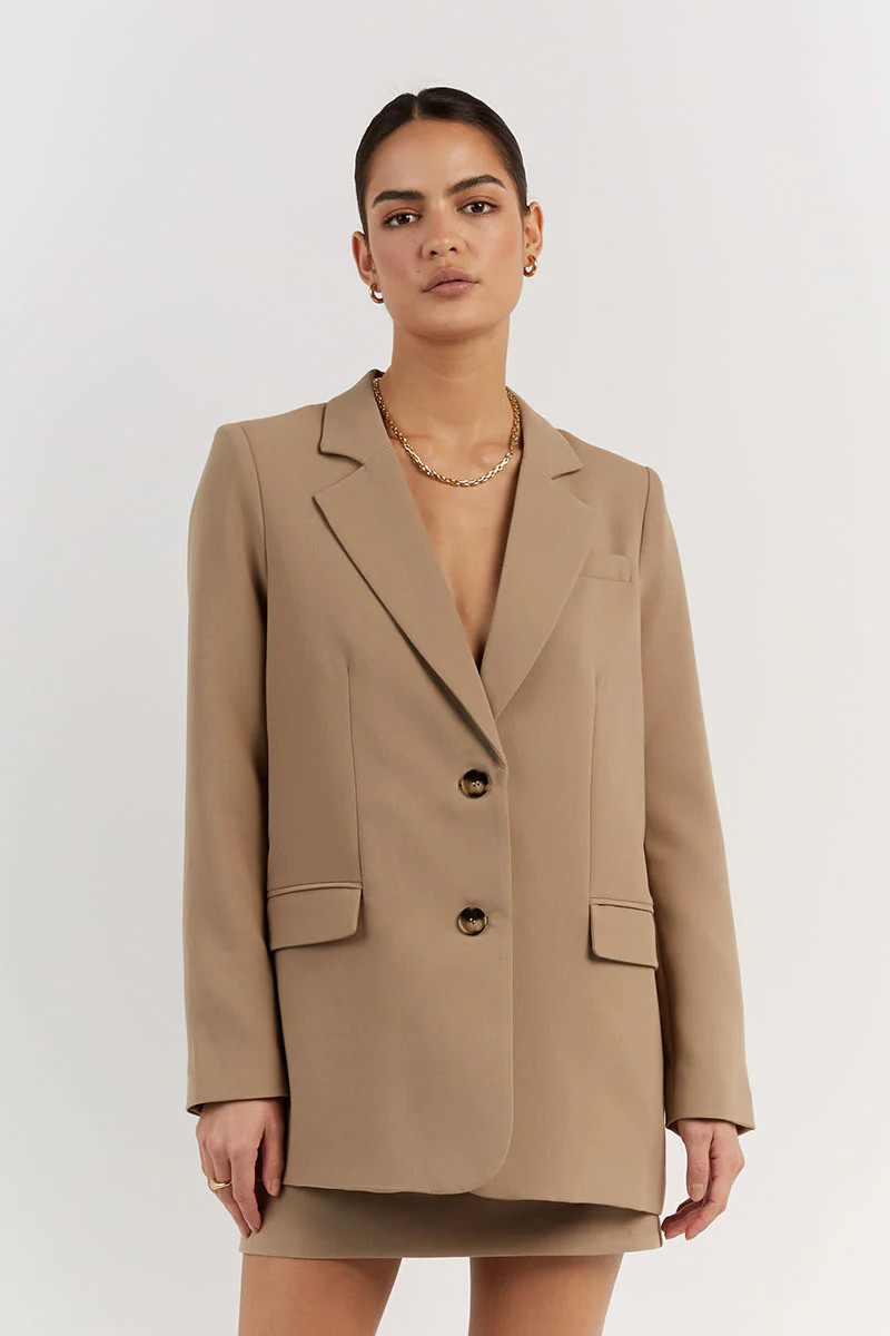 ROWAN MOCHA SIGNATURE BLAZER | DISSH
