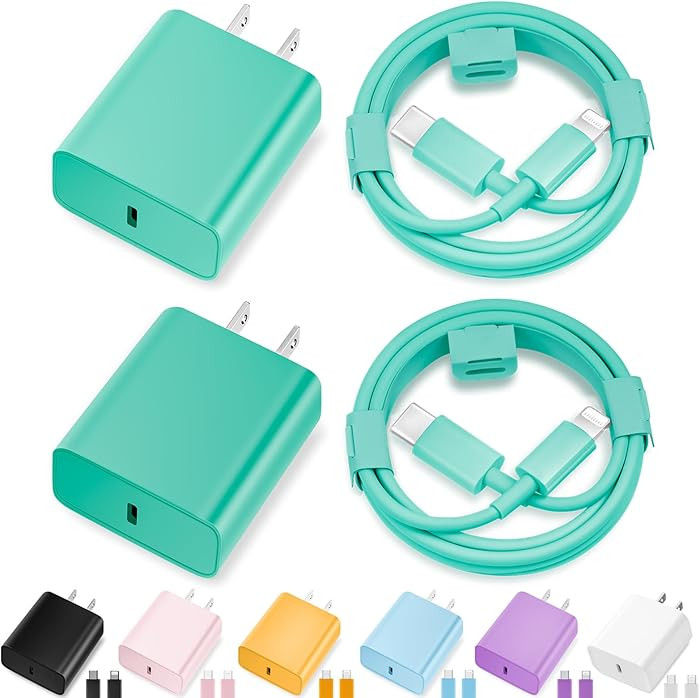 iPhone Charger Fast Charging,[MFi Certified] 2Pack 20W Type C Fast Charger Block with [10FT&6FT] ... | Amazon (US)