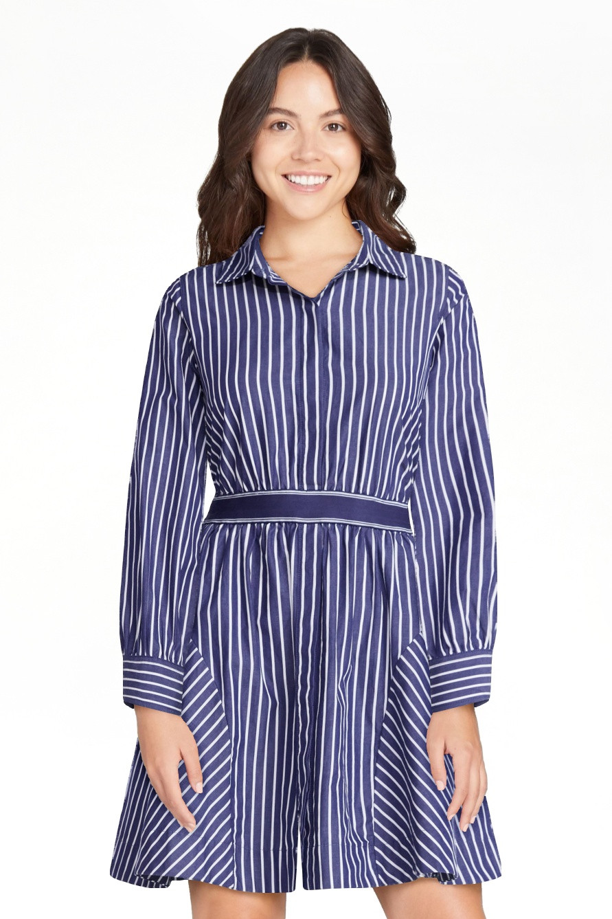 Free Assembly Women's Cotton Mini Shirtdress with Long Sleeves, Sizes XS- XXL | Walmart (US)