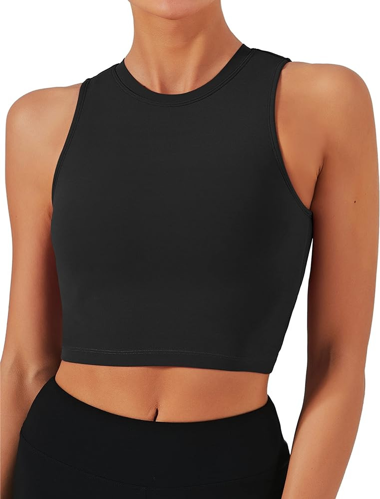 Natural Feelings Sports Bras for Women Removable Padded Yoga Tank Tops Sleeveless Fitness Workout... | Amazon (US)