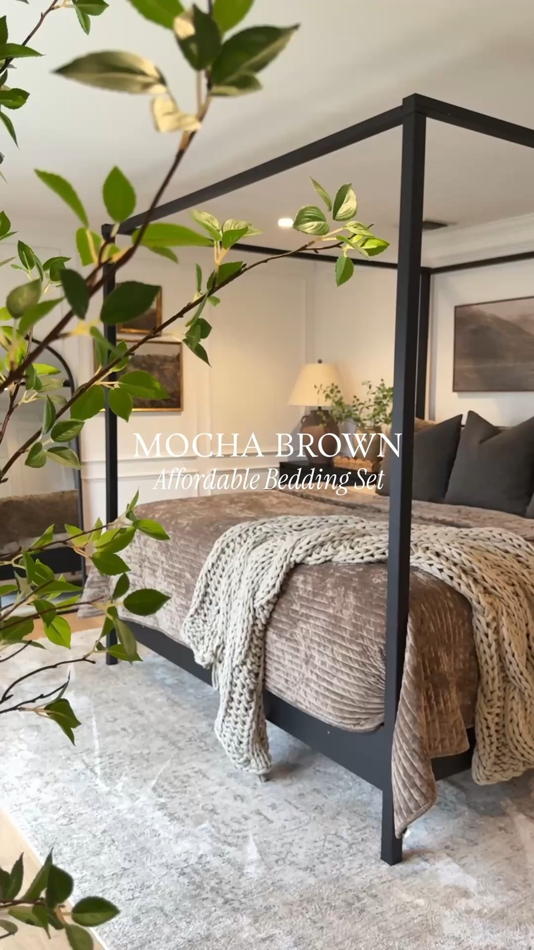 Mocha brown bedding is trending! 🤎
This cozy yet lightweight quilt set is a follower favorite. The earthy brown color looks great with my fall-inspired landscape wall art and black canopy bedframe. I’m using a large, pillow top mattress and matching boxspring.


#LTKHome #LTKSaleAlert #LTKselfcare