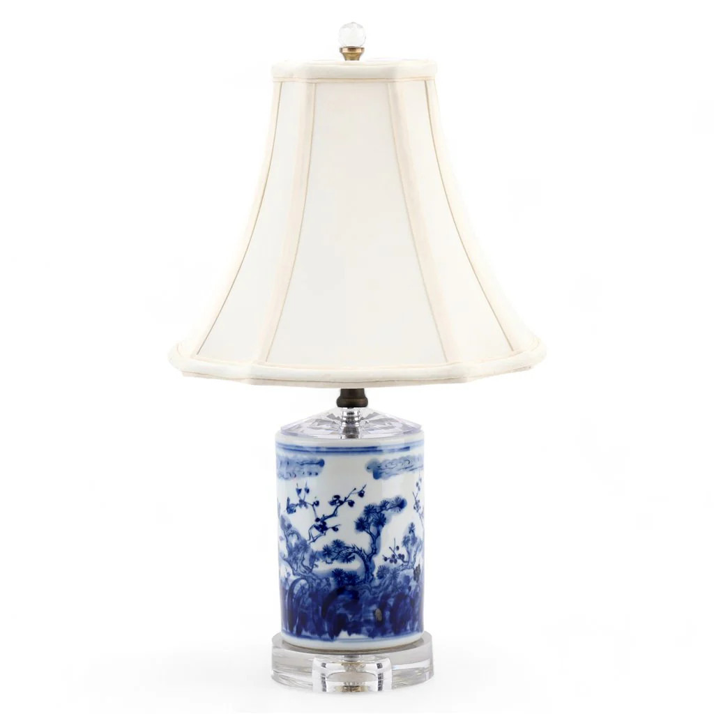 Blue & White Floral Vase Lamp | The Enchanted Home