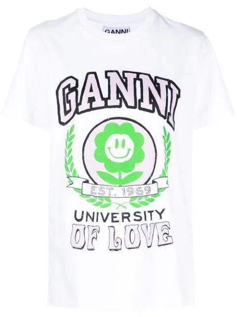 GANNI T-shirt Met Logoprint - Farfetch | Farfetch Global