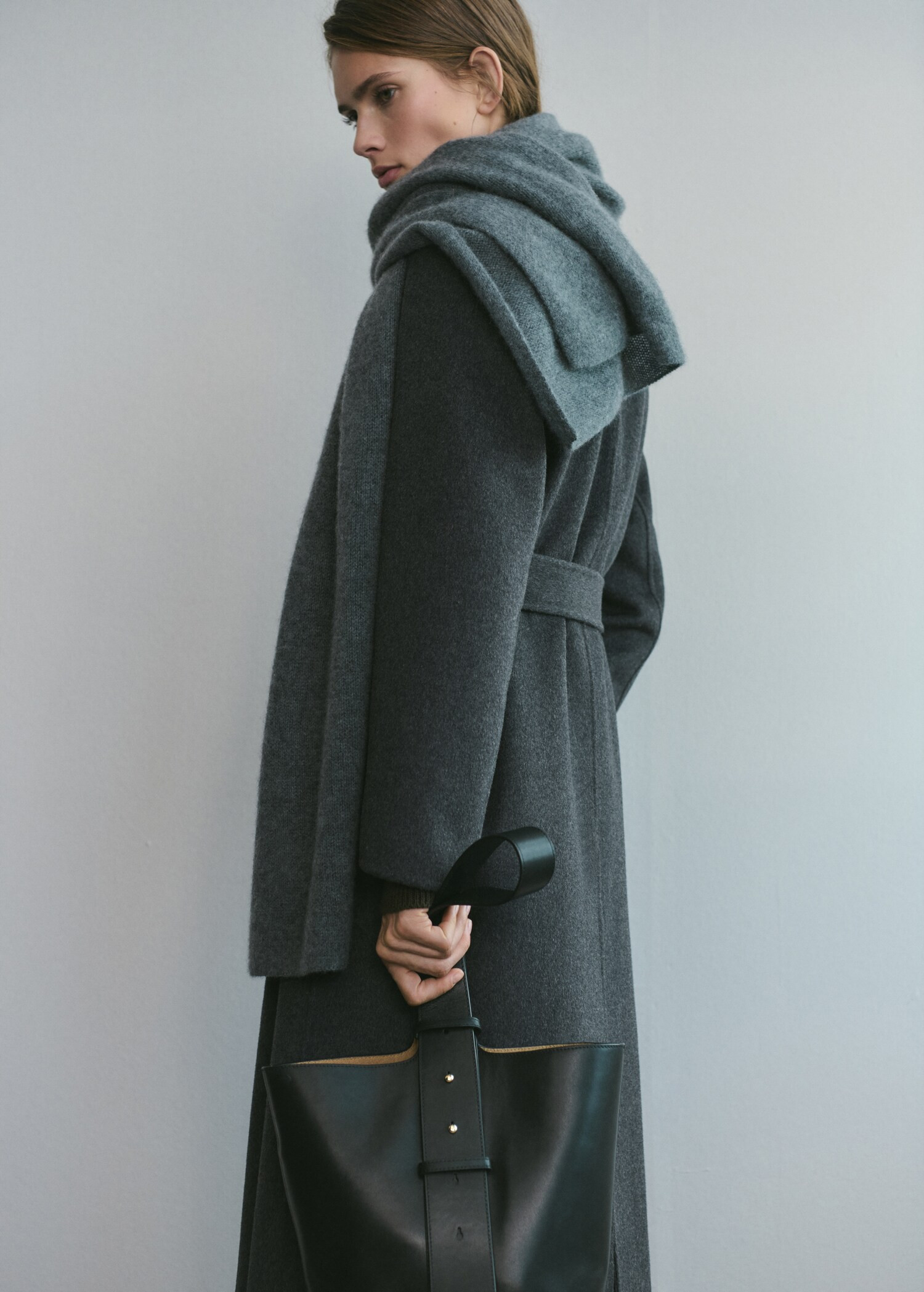Handmade wool coat with belt | MANGO (UK)