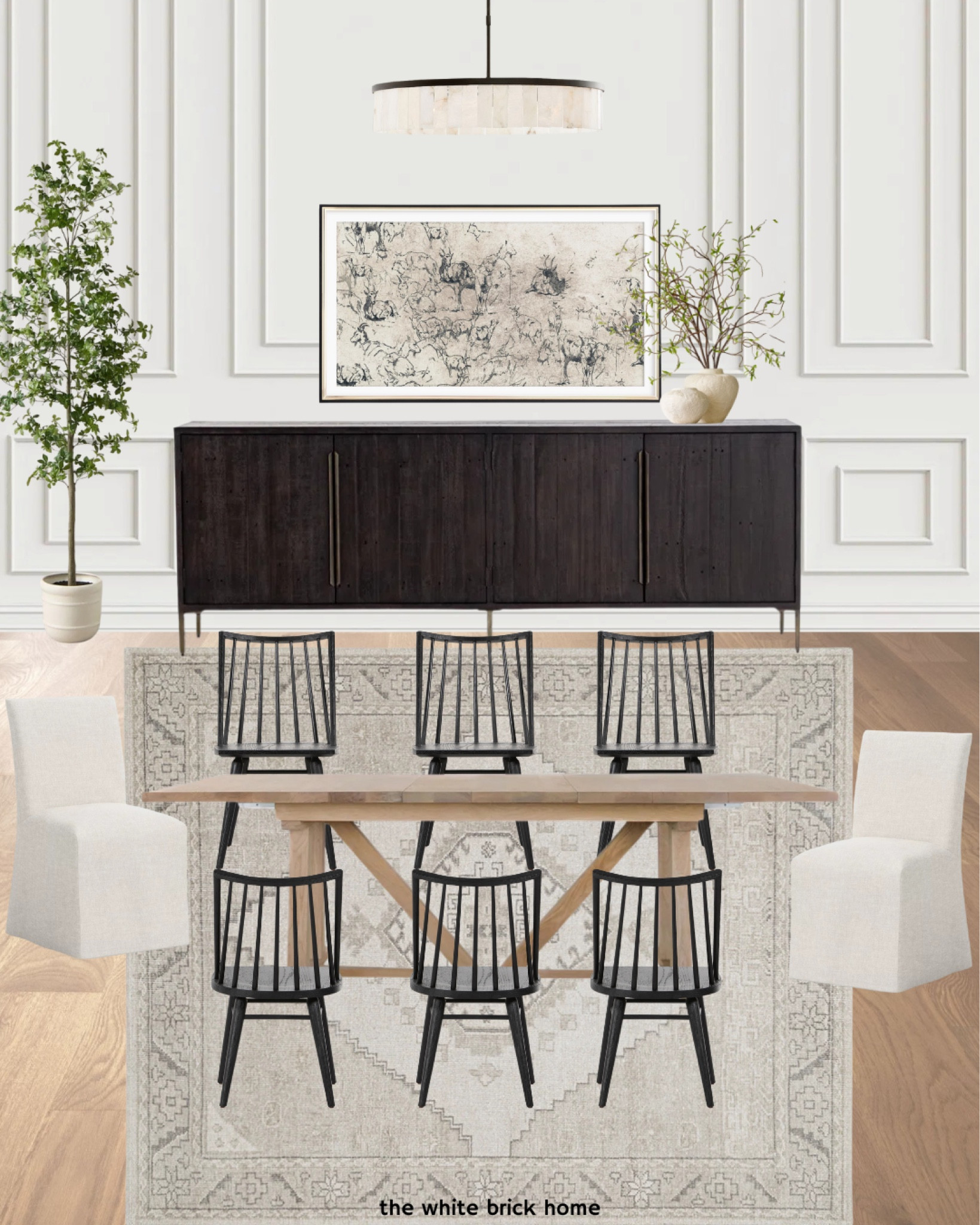 This buffet has amazing reviews, and it ships for free! I love it paired with a light oak table like this one from McGee and co 🖤

Dining room, dining room decor, dining room table, dining room chair, faux tree, faux tree target, dining room chair black wood, dining room chair upholstered, vase, home decor, home accessories, wall art, chandelier, dining room light, dining room accent wall, home finds, wall art Etsy, rug, dining room rug, dining room McGee and co, dining room furniture, McGee and co, Wayfair, target, pottery barn 

#LTKStyleTip #LTKSaleAlert #LTKHome