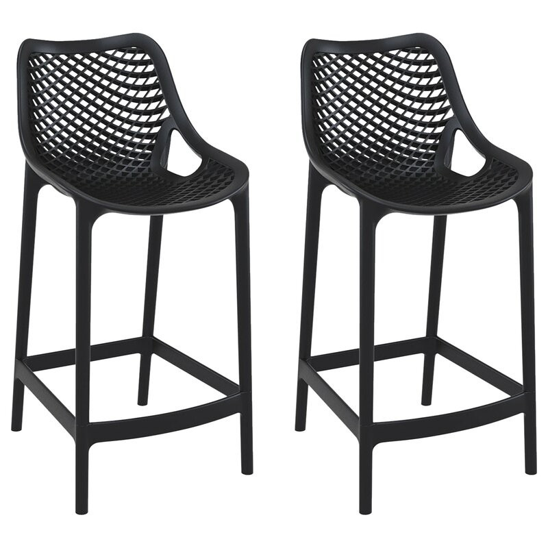 Farrah 25.6" Patio Bar Stool (Set of 2) | Wayfair North America