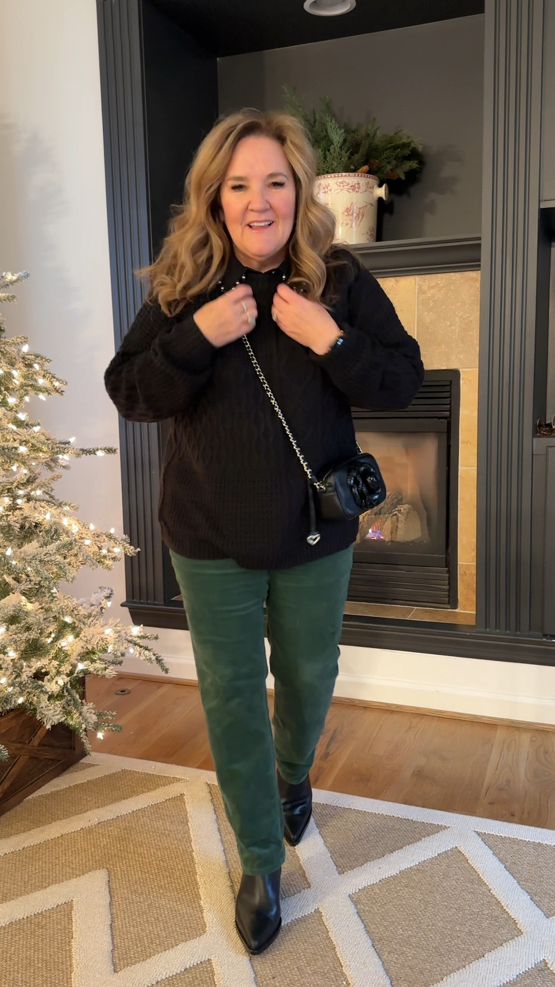 Blouse size L
Sweater size XL
Cords size 31 I’m linking similar since lime are sold out 
Love the Brighton accessories with this look. Easy casual holiday style with the special little details  

#LTKover40 #LTKfindsunder100 #LTKmidsize