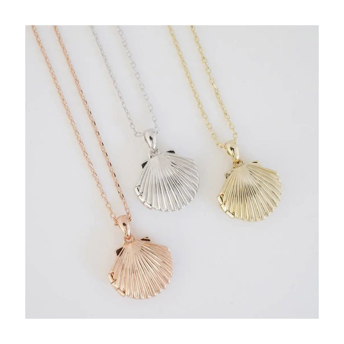 Shell Locket Necklace Rose Gold One Size - Honeycat | Target
