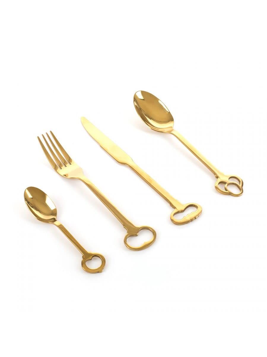 Seletti Keytlery Set of 24 Cutlery, Gold | Amazon (US)
