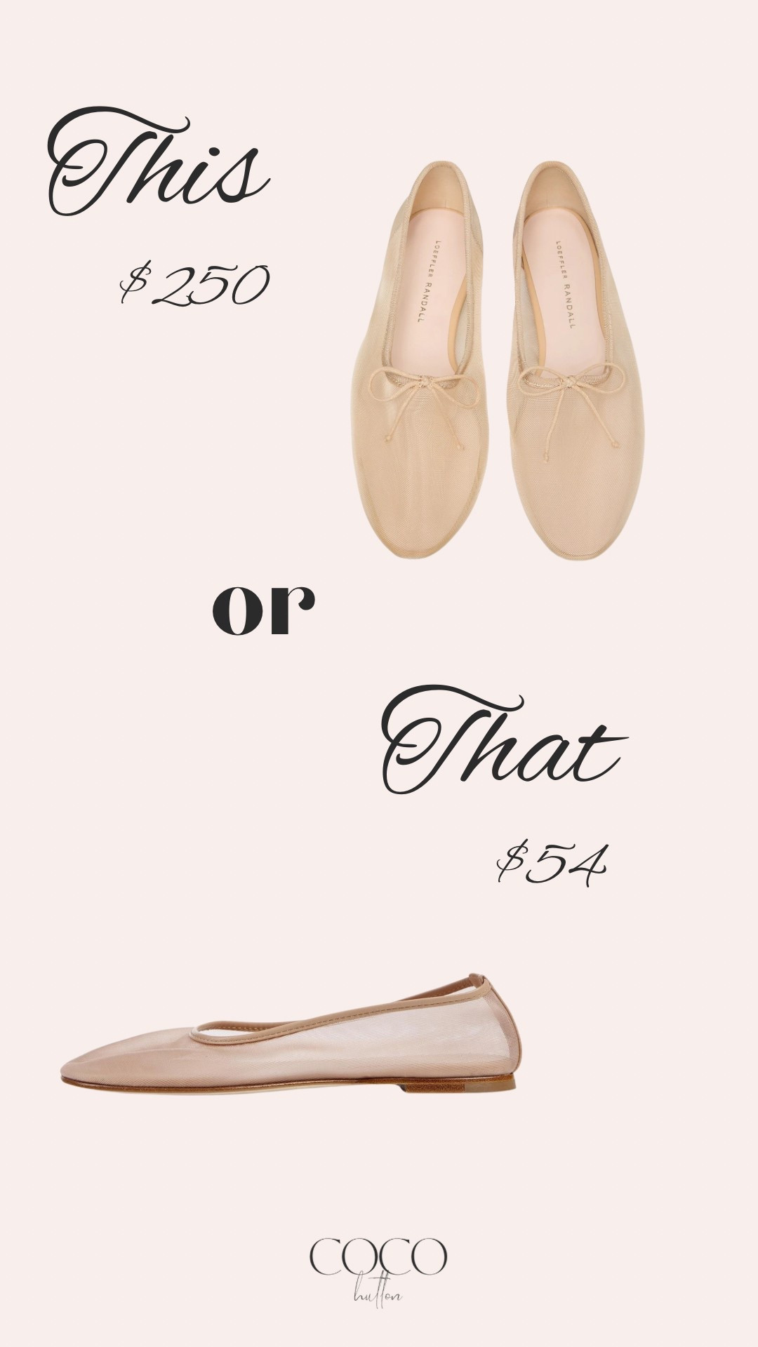 This or that- nude mesh ballet flats high- low

#LTKShoeCrush #LTKStyleTip #LTKFindsUnder100