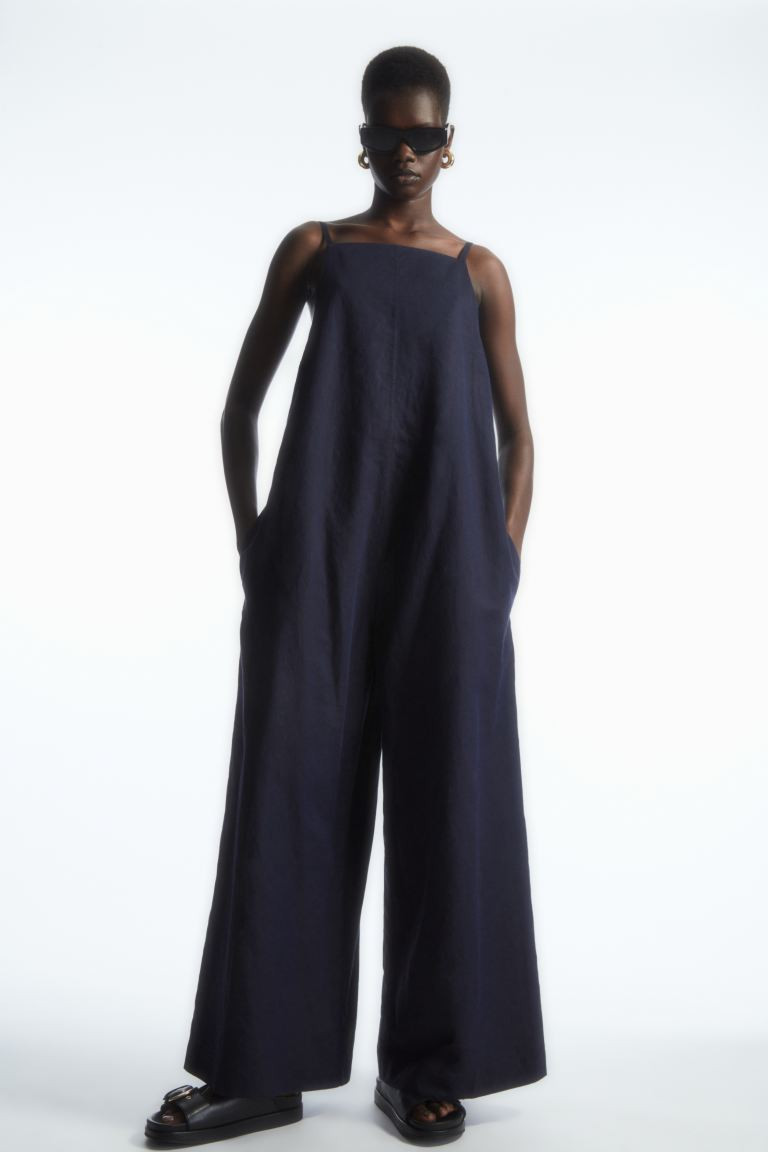 TIE DETAIL LINEN JUMPSUIT | H&M (DE, AT, CH, NL, FI)