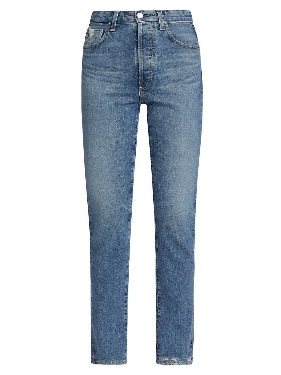 AG Jeans Alexxis High-Rise Stretch Slim Tapered Jeans | Saks Fifth Avenue