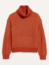 Cozy Heathered Rib-Knit Turtleneck Sweater for Women | Old Navy (US)