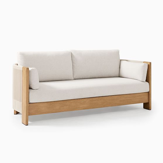 Porto Outdoor 76 in Sofa, Reef | West Elm (US)