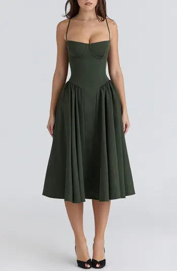 Samaria Fit & Flare Midi Cocktail Dress | Nordstrom