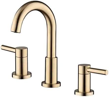 allen + roth Harlow Brushed Bronze 2-Handle Widespread WaterSense Bathroom Sink Faucet with Drain | Amazon (US)