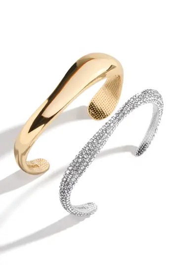 BaubleBar Wave Set of 2 Cuff Bracelets in Gold/Silver at Nordstrom Rack | Nordstrom Rack