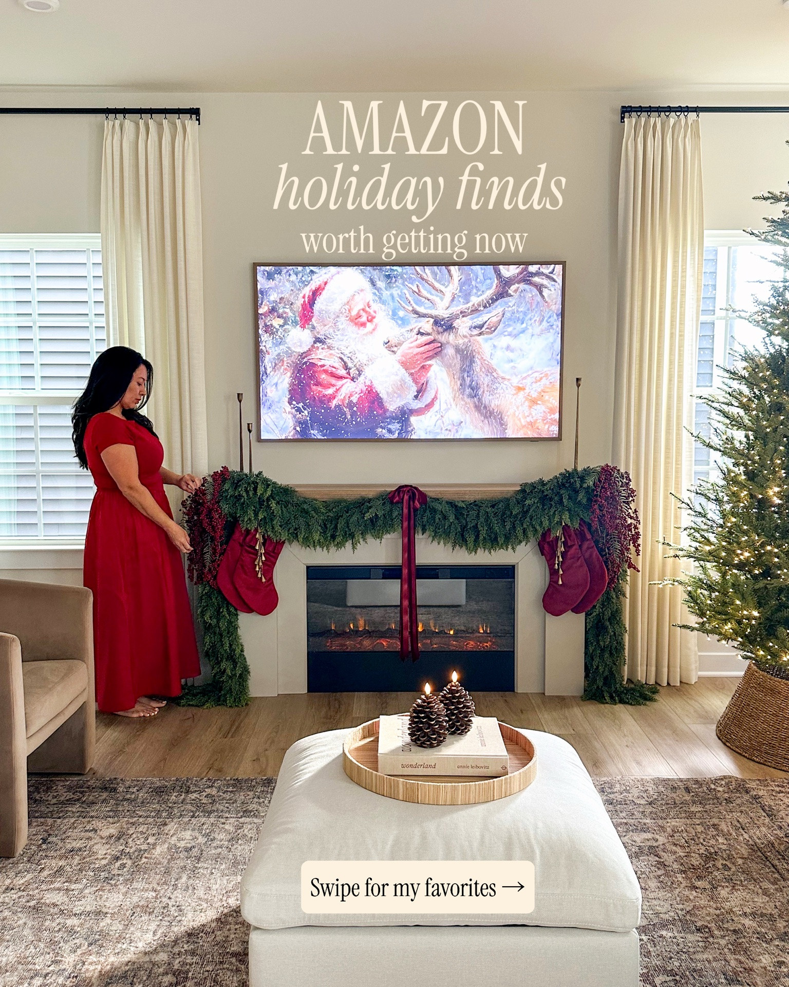 Sharing my favorites that are worth getting now to add to your holiday decor this year! 

#amazonfinds #holidaydecor #homedecor #christmasdecor #wreath #garland #brassbells #clusterbells #holidaydecorbook #flamelesscandle #ribbon #velvetribbon #minibells #berrystems

#LTKHome #LTKSeasonal
