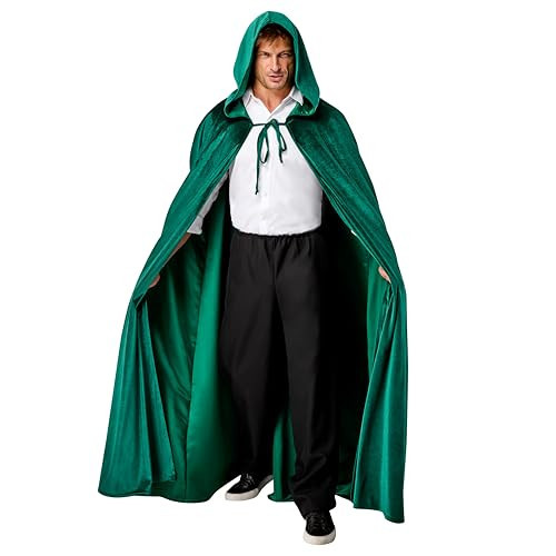 Rubies Green Hooded Cloak for Adults, Men's One Size | Amazon (US)